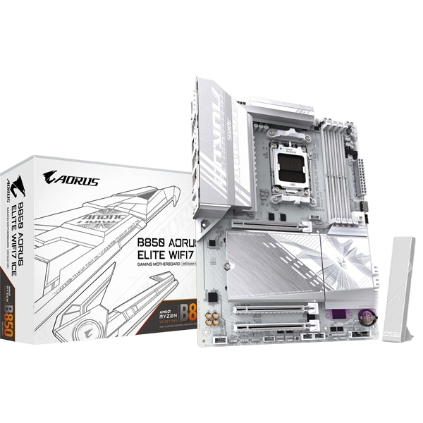 Gigabyte B850 AORUS ELITE WIFI7 ICE ATX Motherboard for AMD AM5 CPUs